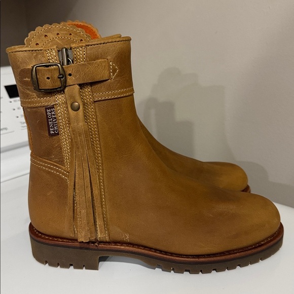 Penelope Chilvers Crop Tassel Bisquit Brown Ankle Boots 37/6 - Picture 5 of 14